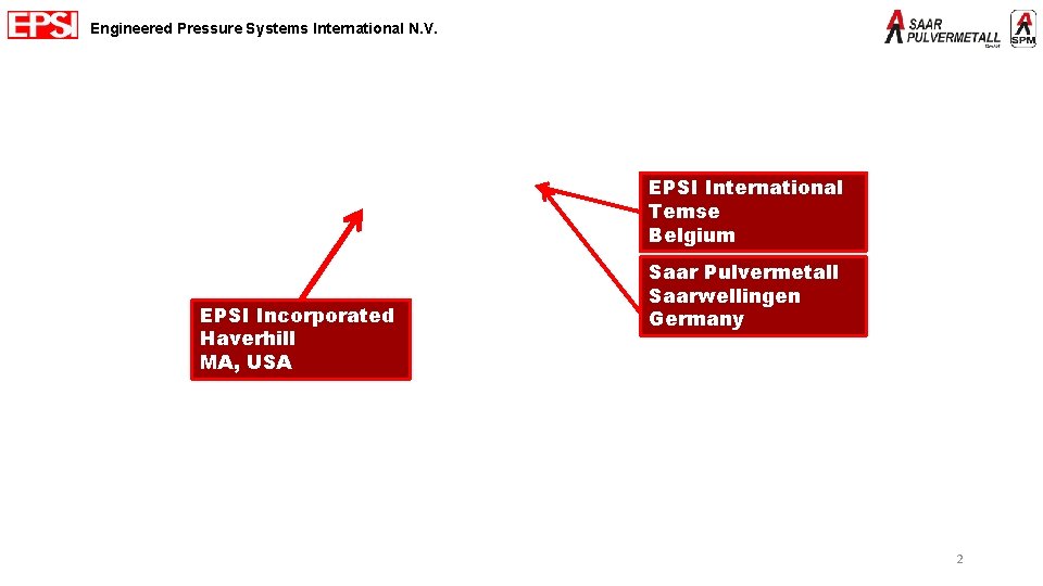 Engineered Pressure Systems International N. V. EPSI – The company – US & EU