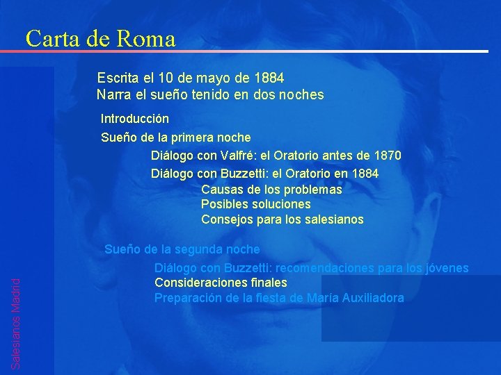 Carta de Roma Escrita el 10 de mayo de 1884 Narra el sueño tenido