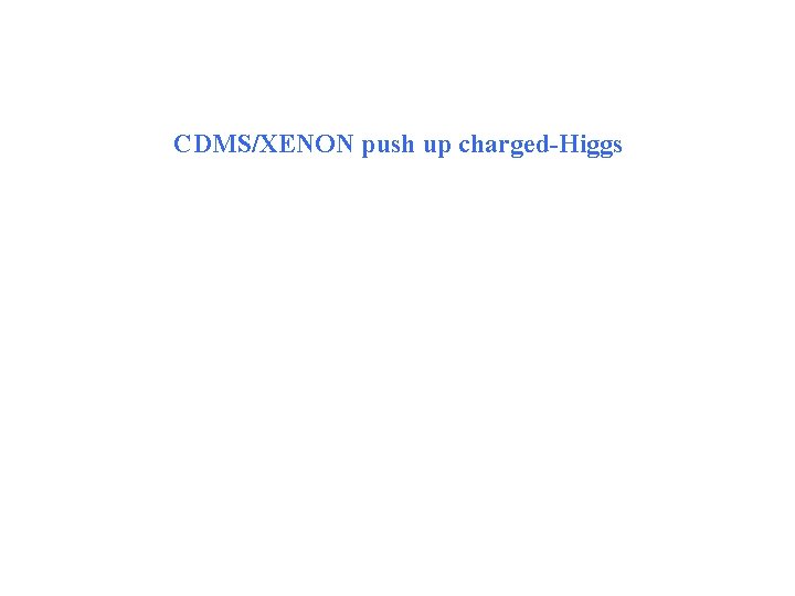 CDMS/XENON push up charged-Higgs 