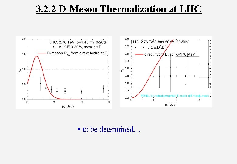 3. 2. 2 D-Meson Thermalization at LHC • to be determined… 