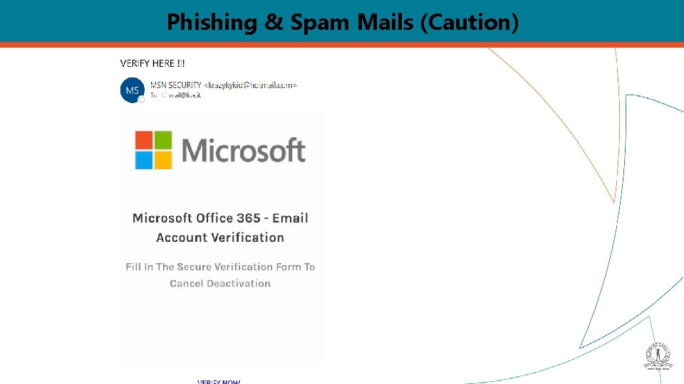 Phishing & Spam Mails (Caution) 