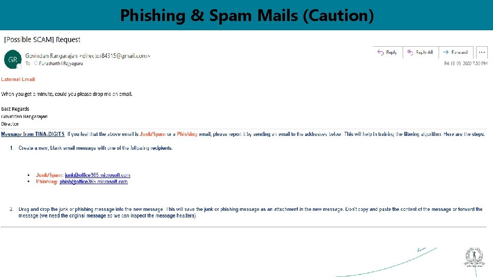 Phishing & Spam Mails (Caution) 