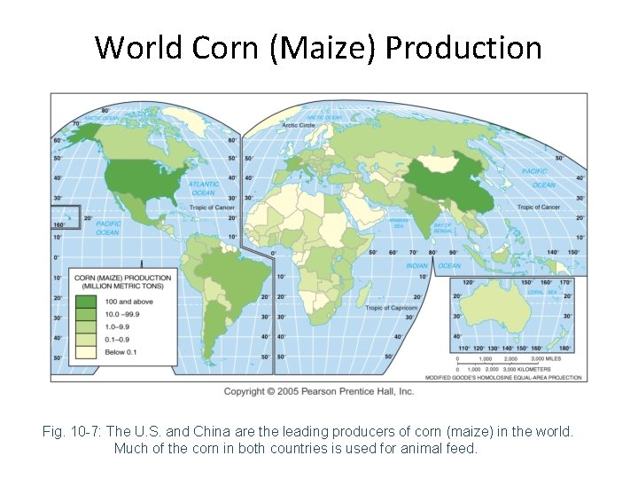 World Corn (Maize) Production Fig. 10 -7: The U. S. and China are the