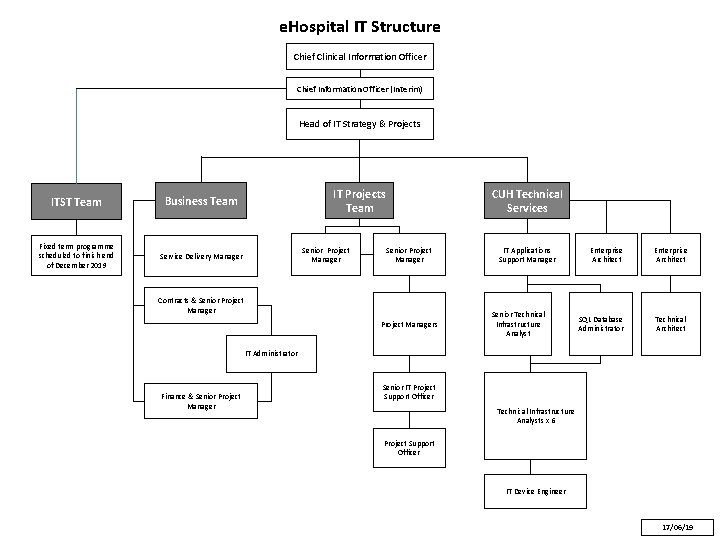e. Hospital IT Structure Chief Clinical Information Officer Chief Information Officer (Interim) Head of