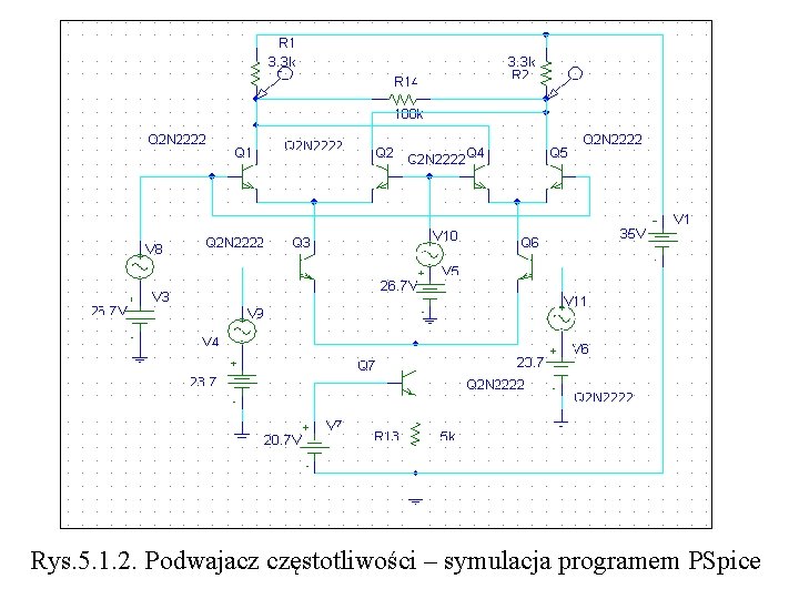 Rys. 5. 1. 2. Podwajacz częstotliwości – symulacja programem PSpice 