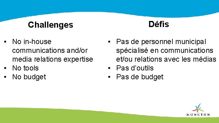 Challenges • No in-house communications and/or media relations expertise • No tools • No