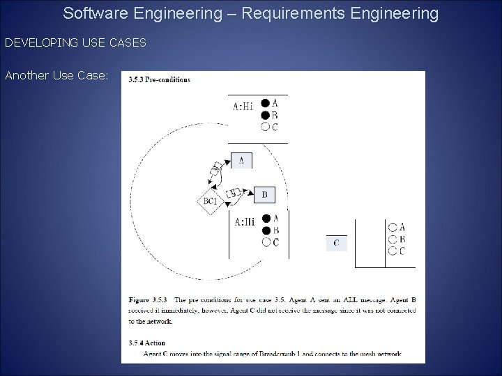 Software Engineering – Requirements Engineering DEVELOPING USE CASES Another Use Case: 