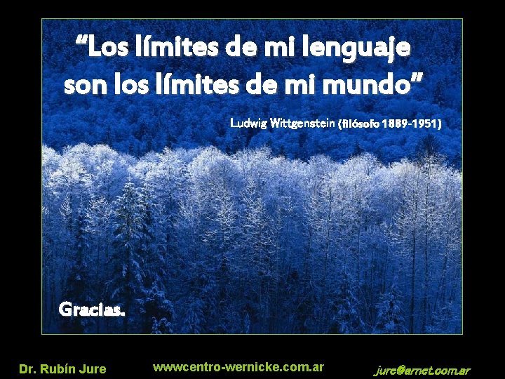 “Los límites de mi lenguaje son los límites de mi mundo” Ludwig Wittgenstein (filósofo