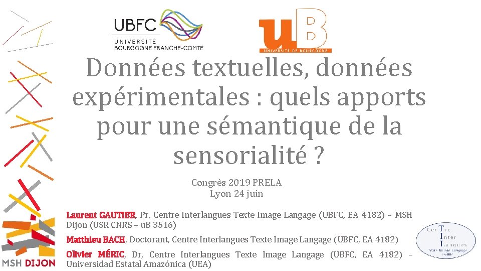 Données textuelles, données expérimentales : quels apports pour une sémantique de la sensorialité ?