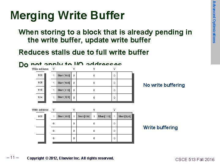 When storing to a block that is already pending in the write buffer, update