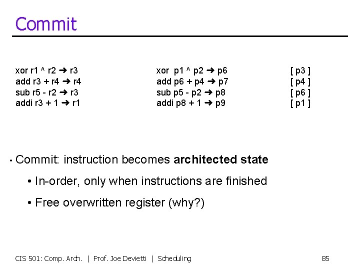 Commit xor r 1 ^ r 2 ➜ r 3 add r 3 +