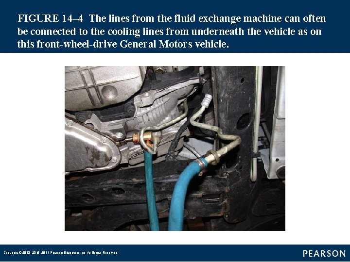 FIGURE 14– 4 The lines from the fluid exchange machine can often be connected