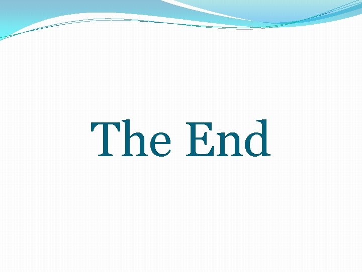 The End 