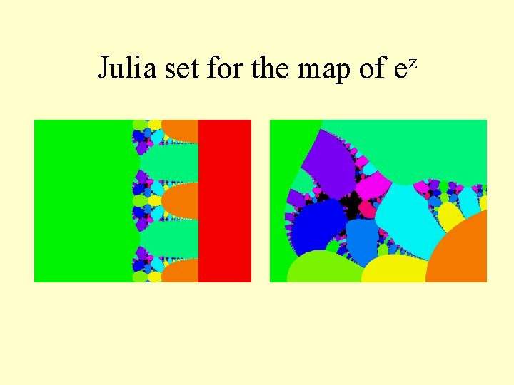 Julia set for the map of z e 