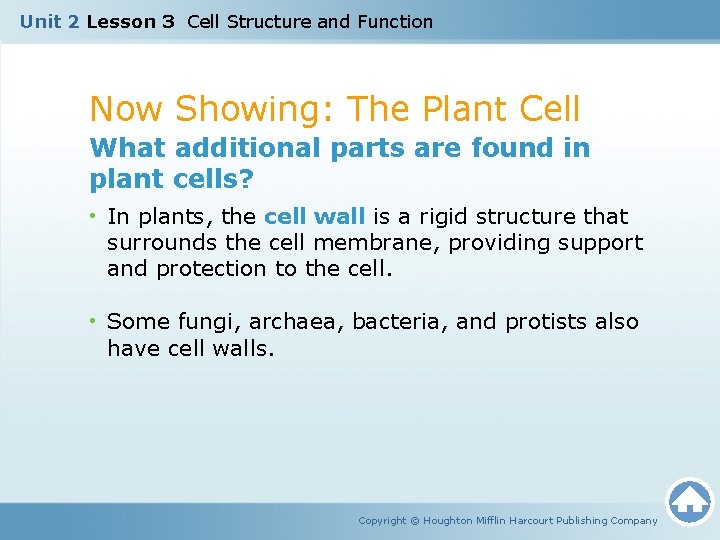 Unit 2 Lesson 3 Cell Structure and Function