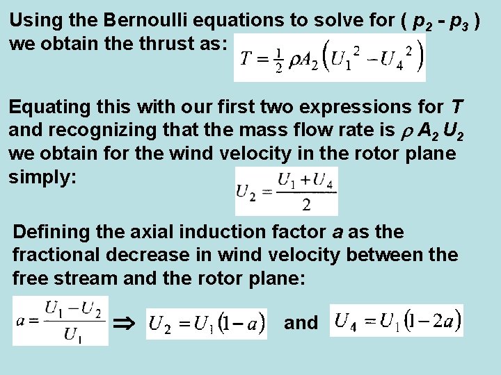 Using the Bernoulli equations to solve for ( p 2 - p 3 )