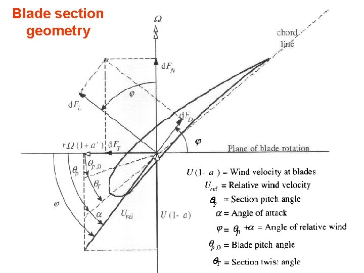 Blade section geometry p T 