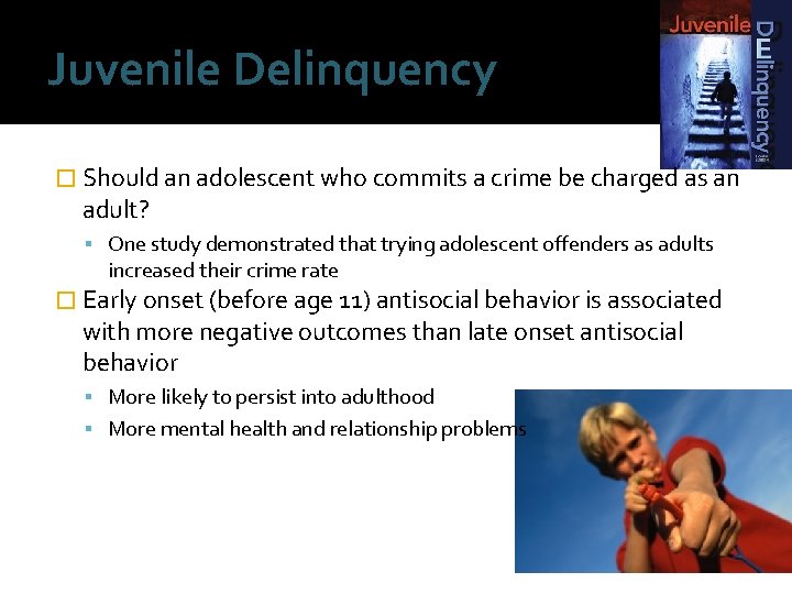 Juvenile Delinquency � Should an adolescent who commits a crime be charged as an