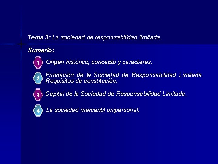 Tema 3: La sociedad de responsabilidad limitada. Sumario: 1 Origen histórico, concepto y caracteres.