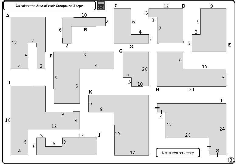 C Calculate the Area of each Compound Shape 3 10 A 2 G 9