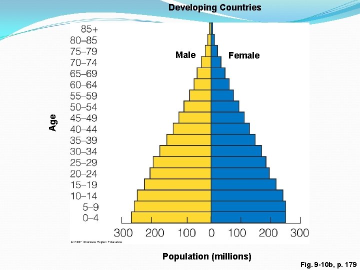 Developing Countries Female Age Male Population (millions) Fig. 9 -10 b, p. 179 