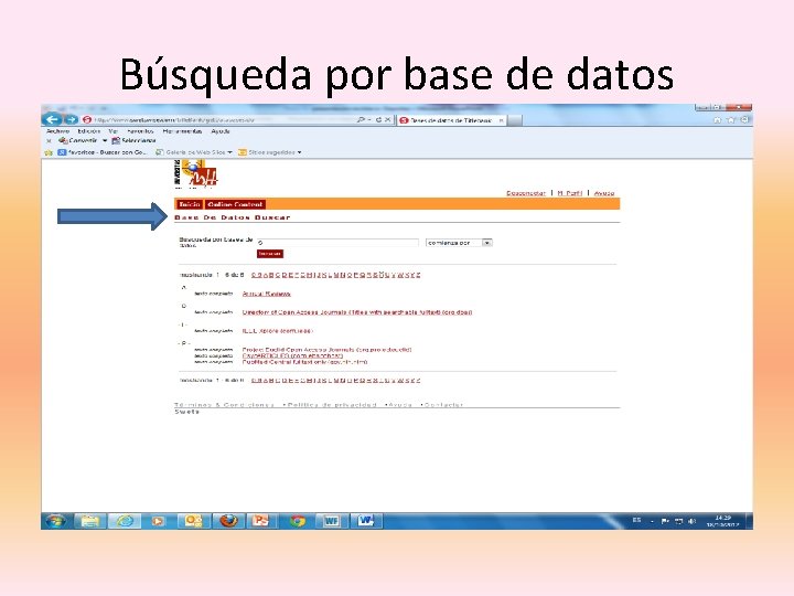 Búsqueda por base de datos 