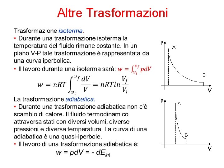 Altre Trasformazioni � P A B V 