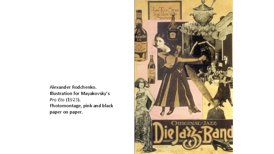 Alexander Rodchenko. Illustration for Mayakovsky’s Pro Eto (1923). Photomontage, pink and black paper on