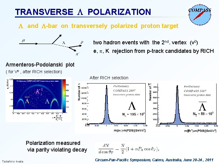 TRANSVERSE L POLARIZATION L and L-bar on transversely polarized proton target two hadron events