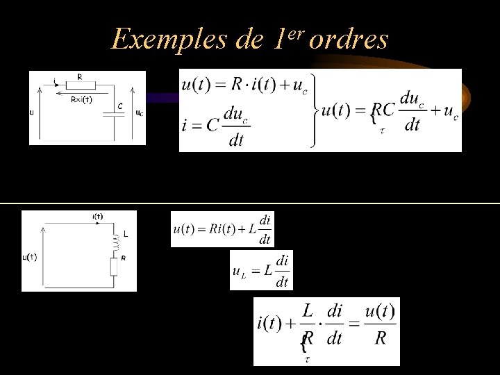 Exemples de 1 er ordres 