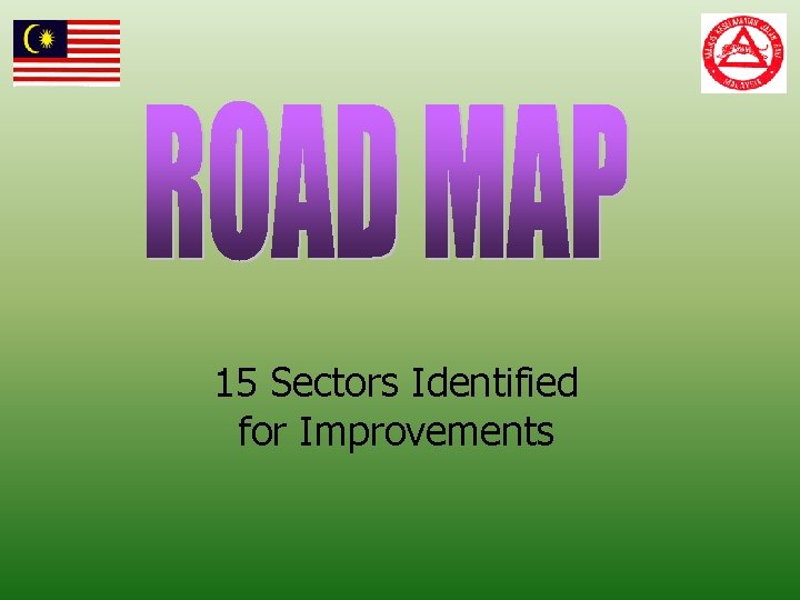 15 Sectors Identified for Improvements 