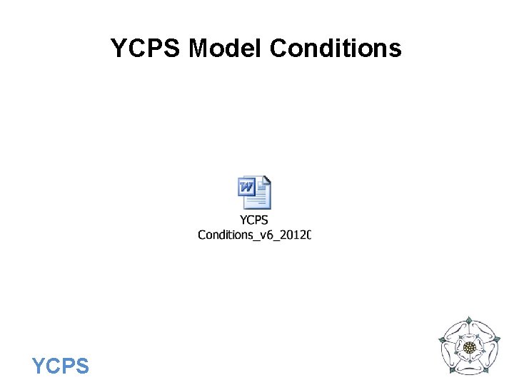 YCPS Model Conditions YCPS 