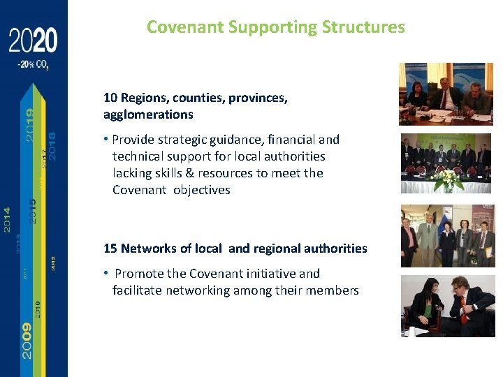 Covenant Supporting Structures 10 Regions, counties, provinces, agglomerations • Provide strategic guidance, financial and