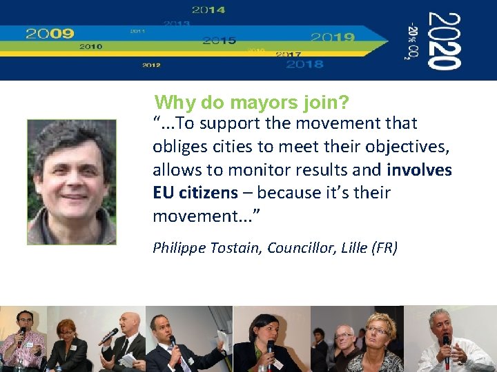 Why do mayors join? “. . . To support the movement that obliges cities