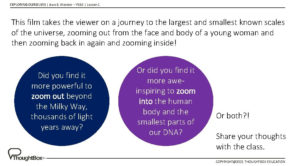 EXPLORING OURSELVES | Awe & Wonder – Y 5&6 | Lesson 1 This film EXPLORING OURSELVES | Awe & Wonder – Y 5&6 | Lesson 1 This film