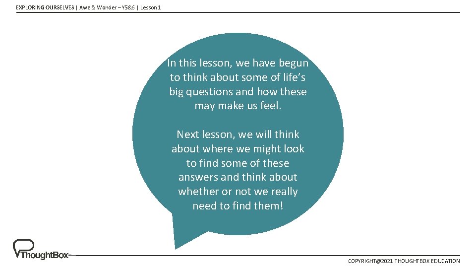 EXPLORING OURSELVES | Awe & Wonder – Y 5&6 | Lesson 1 In this EXPLORING OURSELVES | Awe & Wonder – Y 5&6 | Lesson 1 In this