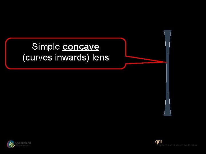 Simple concave (curves inwards) lens 