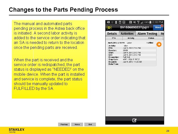 Changes to the Parts Pending Process The manual and automated parts pending process in Changes to the Parts Pending Process The manual and automated parts pending process in