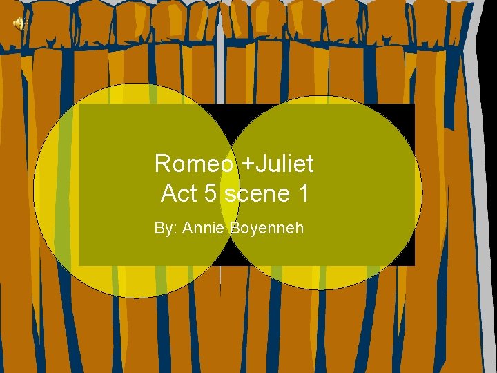 Romeo +Juliet Act 5 scene 1 By: Annie Boyenneh 