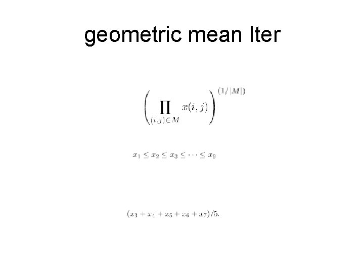 geometric mean lter 