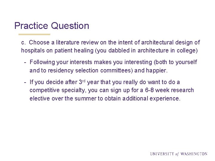 Practice Question c. Choose a literature review on the intent of architectural design of