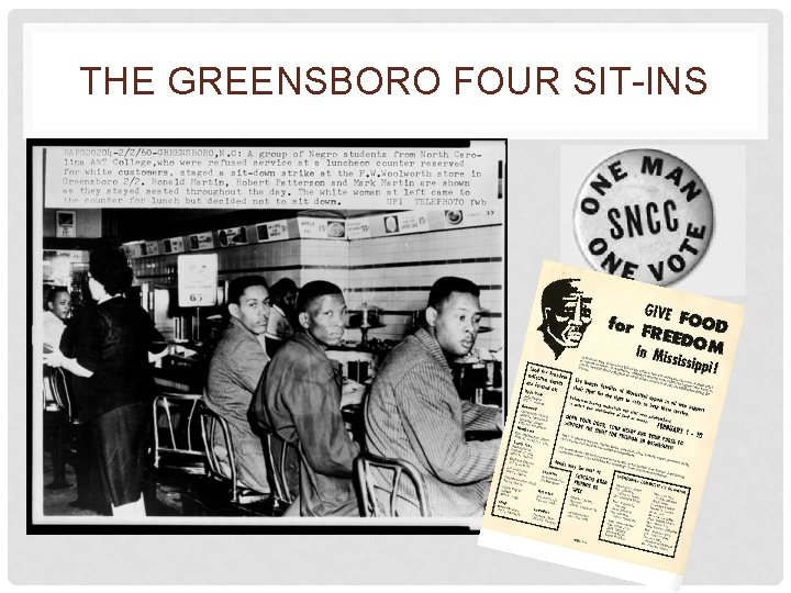 THE GREENSBORO FOUR SIT-INS 