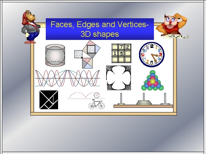 Faces, Edges and Vertices 3 D shapes 7 2 1 5 