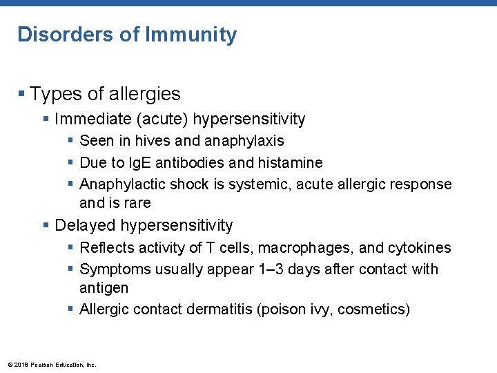 Disorders of Immunity § Types of allergies § Immediate (acute) hypersensitivity § Seen in