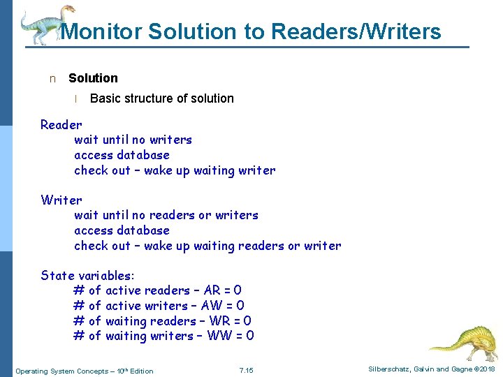 Chapter 7 Synchronization Examples Operating System Concepts 10