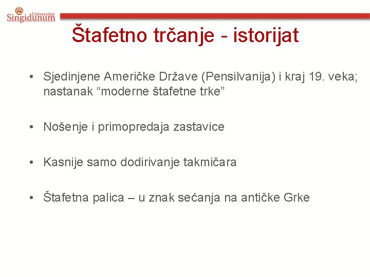 Štafetno trčanje - istorijat • Sjedinjene Američke Države (Pensilvanija) i kraj 19. veka; nastanak