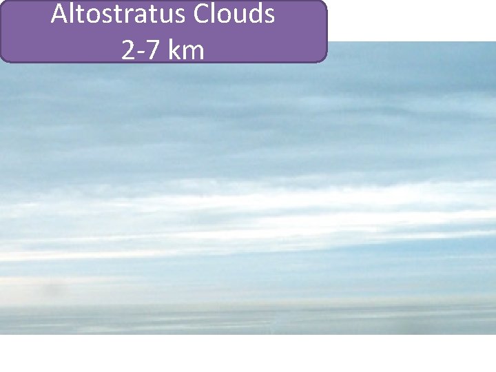 Altostratus Clouds 2 -7 km 