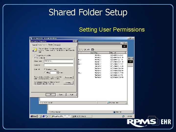 Shared Folder Setup Setting User Permissions 