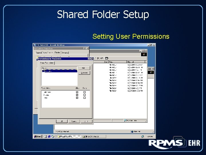 Shared Folder Setup Setting User Permissions 