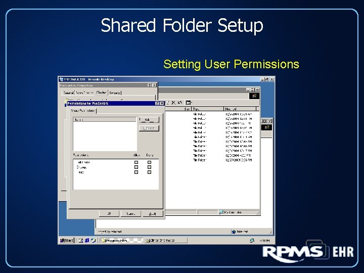 Shared Folder Setup Setting User Permissions 